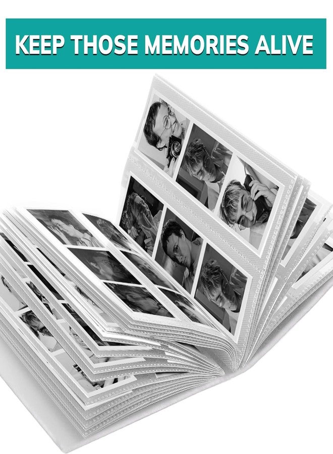 pbf PHOTO BOOTH FRAMES PBF Photo Booth Album | 2x6 Album w/ Sleeves | 2x6 Strips Memory Book | Wedding Photo Strip Album | 100 Pages, Holds 200 Photos (White, 1-Pack) - Image 3